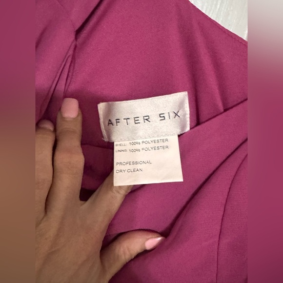 After Six 1558 CONTOURED WIDE STRAP SWEETHEART MAXI DRESS IN TEA ROSE - Picture 6 of 8